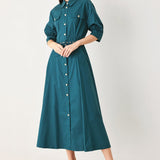 EVERYDAY TAILORED WOVEN MIDI DRESS