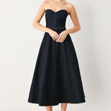 ICONIC INDIGO DENIM MIDI DRESS
