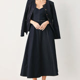ICONIC INDIGO DENIM MIDI DRESS