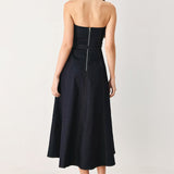 ICONIC INDIGO DENIM MIDI DRESS