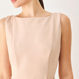 BLUSH HOUR WOVEN MIDI DRESS