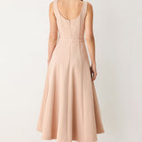 BLUSH HOUR WOVEN MIDI DRESS