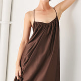 TRUFFLE DREAM WOVEN MIDI SLIP DRESS