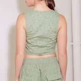 DRIFTING CURRENTS OLIVE WOVEN VEST