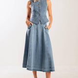AT FIRST GLANCE DENIM VEST