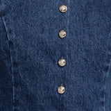 COFFEE PETAL DENIM VEST
