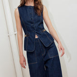 INDIGO ICON DENIM VEST