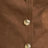 BROWN SUGAR FAUX SUEDE VEST