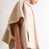 TIMELESS ELEGANCE WOVEN FELT CAPELET