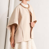 TIMELESS ELEGANCE WOVEN FELT CAPELET