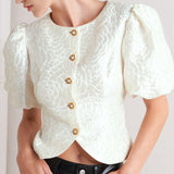 ROSÉ TEXTURE WOVEN TOP