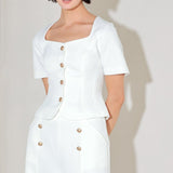 MINIMAL PRESTIGE WOVEN TOP