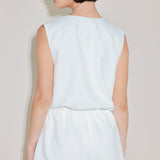 SUMMER ICON MODE WOVEN TOP