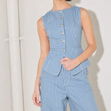 PINSTRIPE PRESTIGE WOVEN VEST