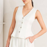 PURE ELEGANCE WOVEN VEST
