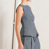 CONFIDENTLY COOL TAILORED WOVEN VEST