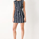 DARK RHYTHM STRIPE WOVEN TOP