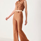 SAHARA EDIT WOVEN CROP TOP
