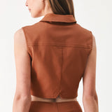 SAHARA EDIT WOVEN CROP TOP