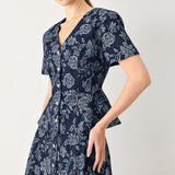 ROSETTE FLORAL WOVEN JACQUARD TOP