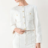 FIFTH STREET WOVEN CROP JACKET