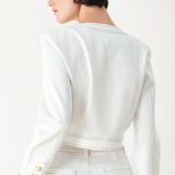 FIFTH STREET WOVEN CROP JACKET