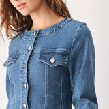 BRIAR BLUE FLARED DENIM JACKET