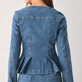 BRIAR BLUE FLARED DENIM JACKET
