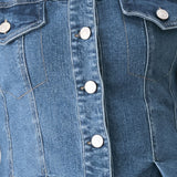 BRIAR BLUE FLARED DENIM JACKET