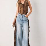NASHVILLE SIDE FAUX SUEDE VEST