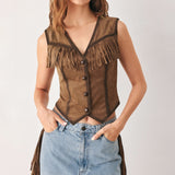 NASHVILLE SIDE FAUX SUEDE VEST
