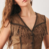 NASHVILLE SIDE FAUX SUEDE VEST