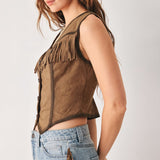 NASHVILLE SIDE FAUX SUEDE VEST