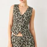 LEOPARD LUXE WOVEN VEST