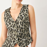 LEOPARD LUXE WOVEN VEST