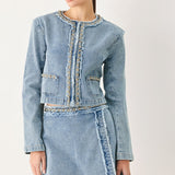 SKYWARD LINKED DENIM CROP JACKET