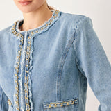 SKYWARD LINKED DENIM CROP JACKET