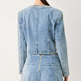 SKYWARD LINKED DENIM CROP JACKET