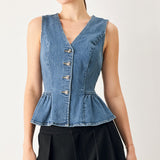 POLISHED DENIM VEST