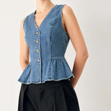 POLISHED DENIM VEST