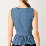 POLISHED DENIM VEST