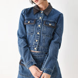 VINTAGE DENIM RENDEZVOUS DENIM CROP JACKET