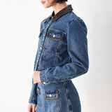 VINTAGE DENIM RENDEZVOUS DENIM CROP JACKET