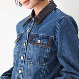 VINTAGE DENIM RENDEZVOUS DENIM CROP JACKET