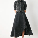 SHADOW STITCH ROMANCE DENIM CROP JACKET