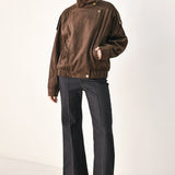 DOWNTOWN DARLING FAUX LEATHER BOMBER JACKET