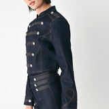 MIDNIGHT COMMANDER DENIM MILITARY JACKET