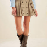 IN MY MEMORIES WOVEN PLAID MINI SKIRT