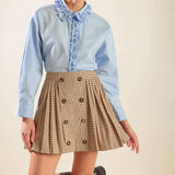 IN MY MEMORIES WOVEN PLAID MINI SKIRT