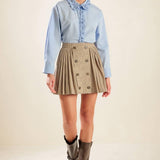 IN MY MEMORIES WOVEN PLAID MINI SKIRT